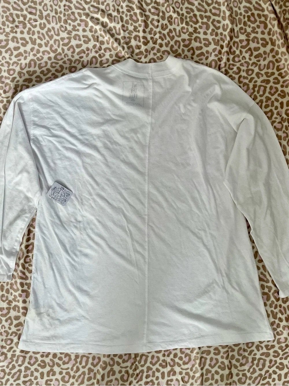 Free People Women's White Long Sleeve Crewneck Tee